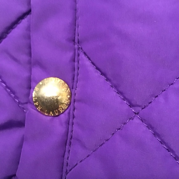 Lauren Ralph Lauren Purple Quilted Vest, Size Sm - Picture 10 of 10